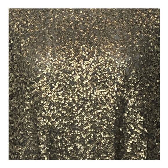 Silence + Noise Gold Sequin & Mesh Short Sleeve Party Blouse Size Small - Picture 11 of 16